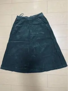 UNIQLO コーデュロイスカート 膝下 グリーン 美品