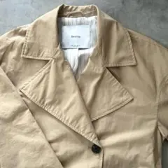 Bershka ベージュ トレンチコート S ダブルブレスト ベルシュカ ロング