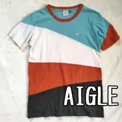 AIGLE　エーグル　S　綿100%　日本製　Tシャツ　レディース　アースカラー