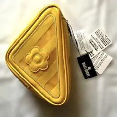 [新品未使用] MARY QUANT イエロー 三角ポーチ　タグ付