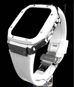 残僅　白　Apple Watchカバーケースアップルウォッチラバーバンドベルト