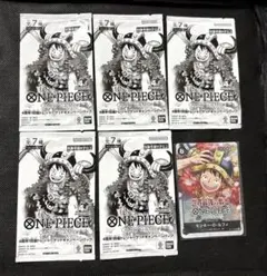 4周年！四皇トレジャーゲットキャンペーンパック 미개봉 5パック ＋ ルフィ