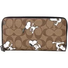 限定♥COACH × PEANUTS コーチ スヌーピー 長財布 総柄 箱付き