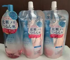 センカ　ビューティークリアオイル本体　２００ｍｌ＆つめかえ用１６０ｍｌ２個の３点のサムネイル
