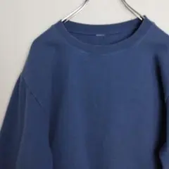 た*う様 スウェット トレーナー 無地スウェット ブルー プルオーバー