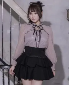 pium ティアードフリルドーリーミニスカート