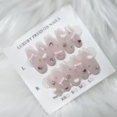 ネイルチップ♡ワンホン ちゅるん シアー 韓国 スナ系 フレンチガーリー