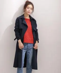 ☆美品☆ ナノユニバース　防シワ3wayトレンチコート　ネイビー　イエナノーブル