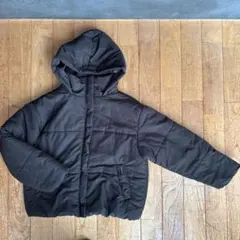 Lovetoxic フード付き黒　中綿ダウンコート Sサイズ 140cm