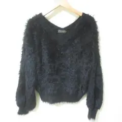 vanity glamourous ブラック　ニット　セーター　■　D294