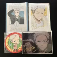 ウィンドブレイカー 梅宮 サイン入りビッグクリアカード ポスカ コースター 4点