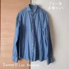 【メンズ】【美品】Sweep‼︎ LosA ngeles 長袖シャツ 青 3（L）