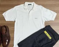 90s GIORDANO ポロシャツ 白 刺繍ロゴ 鹿の子 半袖 アメトラのサムネイル