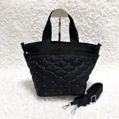 極美品 レスポートサック 2way トート ショルダー スタッズ ブラック