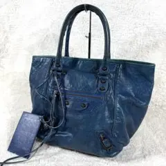 バレンシアガ　トートバッグ　ワンショルダーバッグ　シティ　サンデー BALENCIAGA (バレンシアガ) ザ・サンデー トートバッグ ブルー