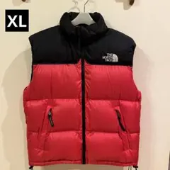 THE NORTH FACE ヌプシ ダウンベスト 赤黒【XL】 NF004AM