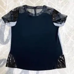 トクコプルミエヴォル 異素材 トップス 黒のサムネイル
