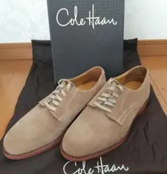 新品! Cole Haan ベージュ スエード レースアップシューズ 本体のサムネイル