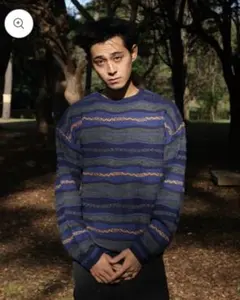 belvet 3D Effect striped knit ニットセーター