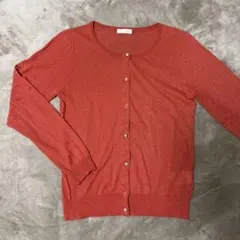 index 長袖 カーディガン レッド Mサイズのサムネイル