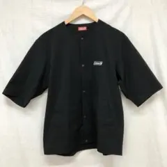 23SS coen×コールマン 別注キャンプギアシャツ 半袖ワークシャツ 黒 Sのサムネイル