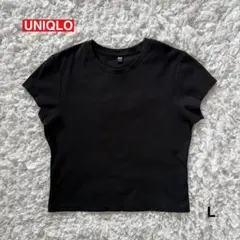 【UNIQLO】ミニＴ　半袖　ブラック〈Ｌ〉のサムネイル
