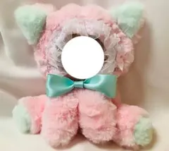 ぬい服 おすわり パステルピンク×ミントグリーン 15〜16cm用のサムネイル