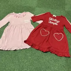 【限定値下】Shirley Temple ワンピース 100cm 赤 ピンク