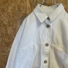 AE8247 ZARA ザラ デニムジャケット ホワイト レディース 28 80