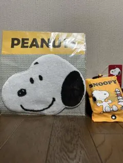 スヌーピー ダイカットタオル・ポーチ付エコバッグ