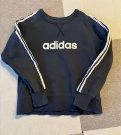 adidas ダークグレー スウェット Sサイズ