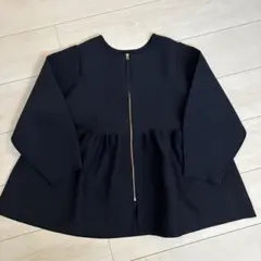 VERY×UNFILOコラボ　2WAYペプラムカーディガン　ネイビー