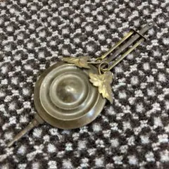 昭和レトロ 柱時計用 振り子 真鍮 蔦葉飾り 3本ロッド ゼンマイ時計 部品