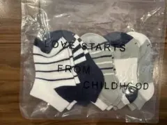 《新品未使用》キッズ靴下5足セット　メッシュ　ネイビー グレー