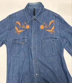 Nudie Jeans Co. デニムシャツ 刺繍 Mサイズのサムネイル