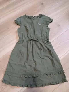 BeBe 半袖ワンピース 120cm オリーブグリーン カーキ