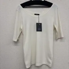 【新品タグ付き】EMODA リブカットソー 五分袖 Mサイズ