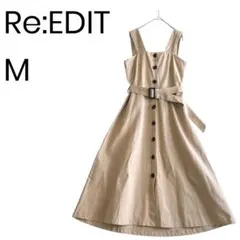 リエディ フレアワンピース ベルト付きワンピース ノースリーブ M 1835