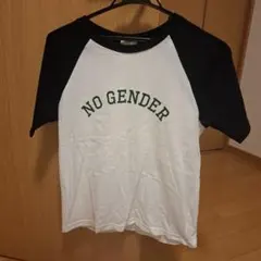 GU NO GENDER ラグランTシャツ ホワイト×ブラック Mのサムネイル