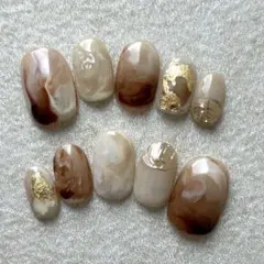 33.ネイルチップ　バレンタインネイル　ニュアンス　インク　ぷっくり　03247