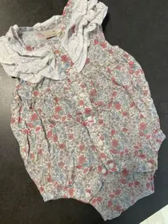 petit main ベビー ロンパース 花柄 フリル 80cm