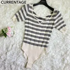 極美品✨CURRENTAGE Random Border Bodysuit