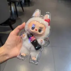 ラブブ-透明な保護ケース ぬいぐる　立ち姿　エルフディスプレイ　収納ボックス