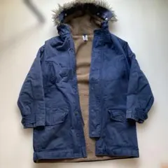 SILAS 裏ボア　ネイビー モッズコート