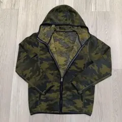 UNIQLO フリース パーカー ジップ フード付ジャケット M 迷彩 カモフラ