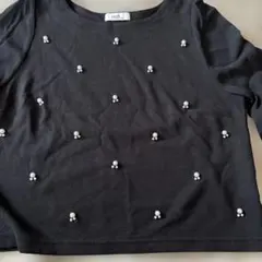 earth music & ecology ビーズ装飾 ブラック トップス