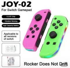 Switch用ゲームパッド ピンクとグリーン