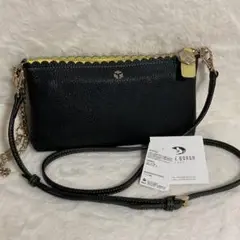 新品未使用 ペレボルサ PELLE BORSA ショルダーウォレット ブラック