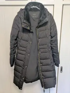 ZARA BASIC ブラックダウンジャケット フード付き