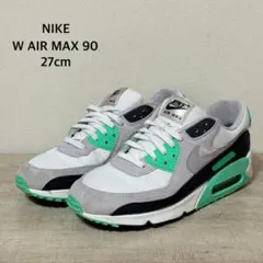 NIKE W AIR MAX 90 27cm ホワイト グリーン